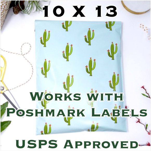 25 10X13 Cactus Green Poly Mailers CLEARANCE - Picture 3 of 6